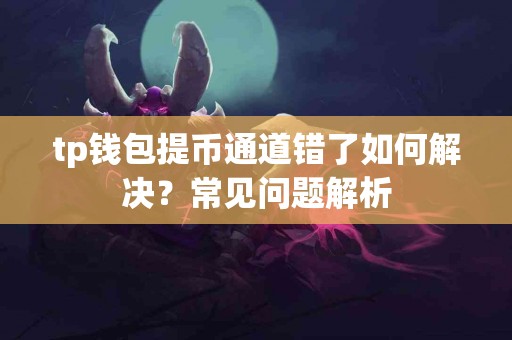 tp钱包提币通道错了如何解决？常见问题解析