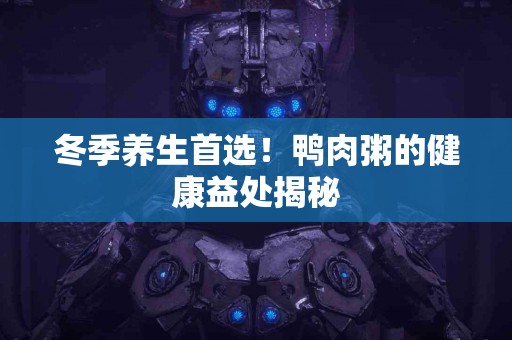 冬季养生首选！鸭肉粥的健康益处揭秘